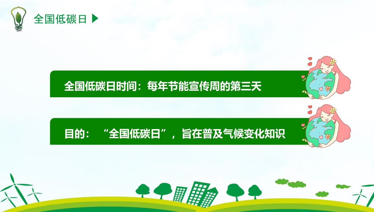 低碳环保绿色发展节能宣传周PPT模板_1_08