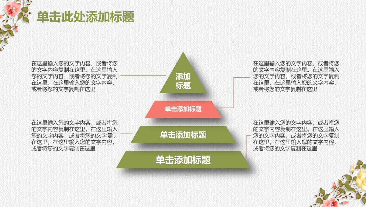 小清新花卉高校毕业论文答辩PPT模板_06