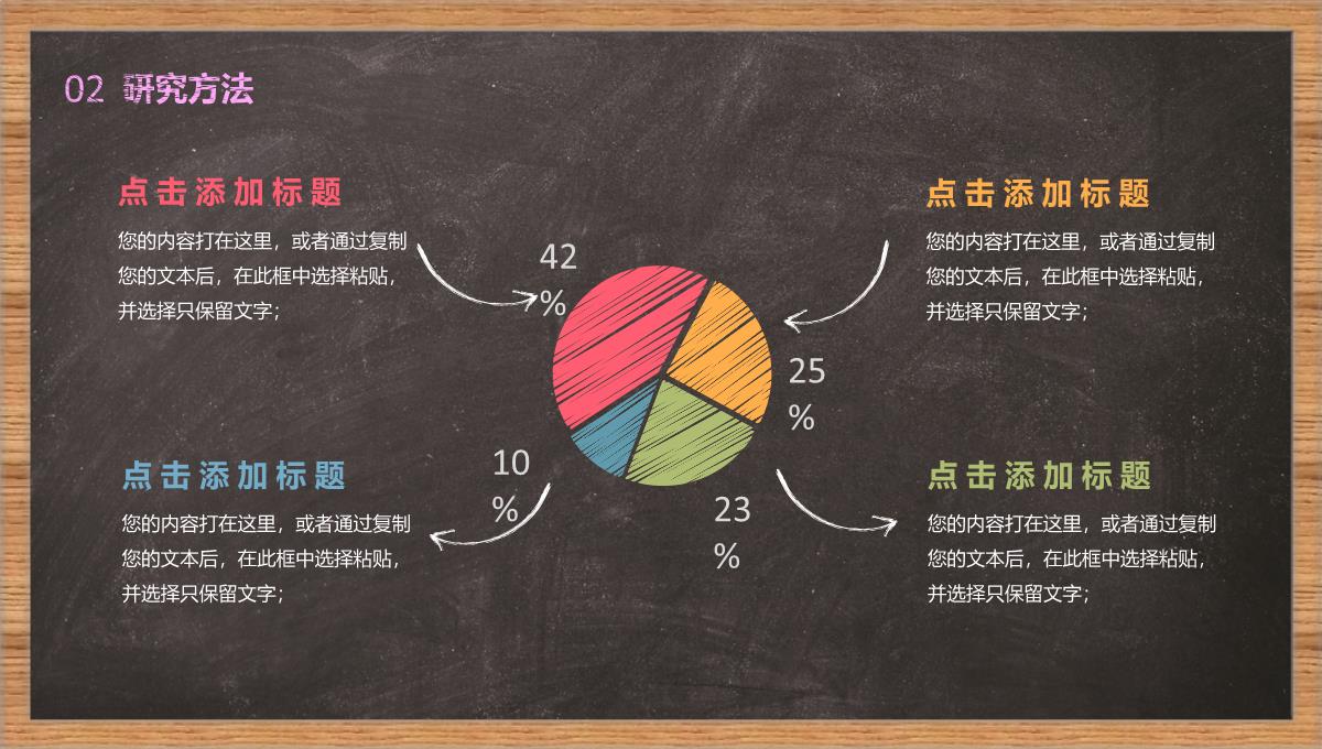 手绘黑板毕业论文答辩PPT模板_10