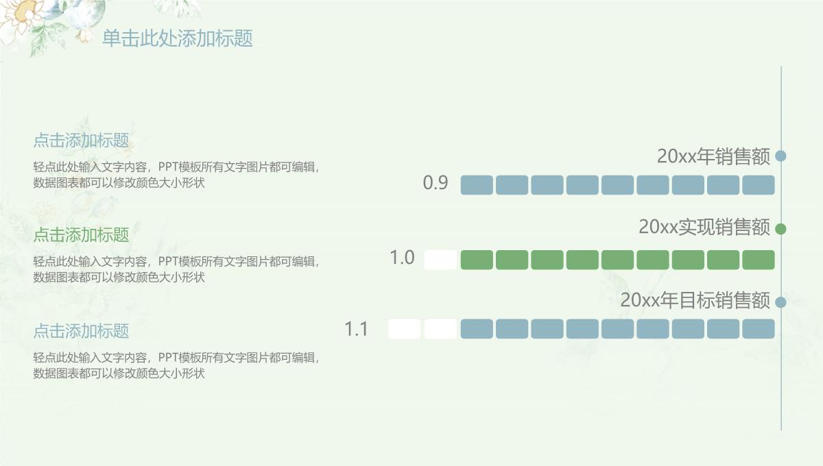 清新花卉唯美PPT模板_38