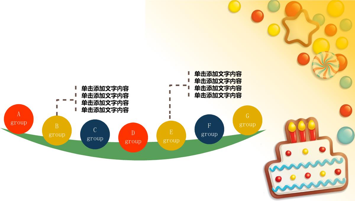 黄色可爱生日快乐PPT模板_21
