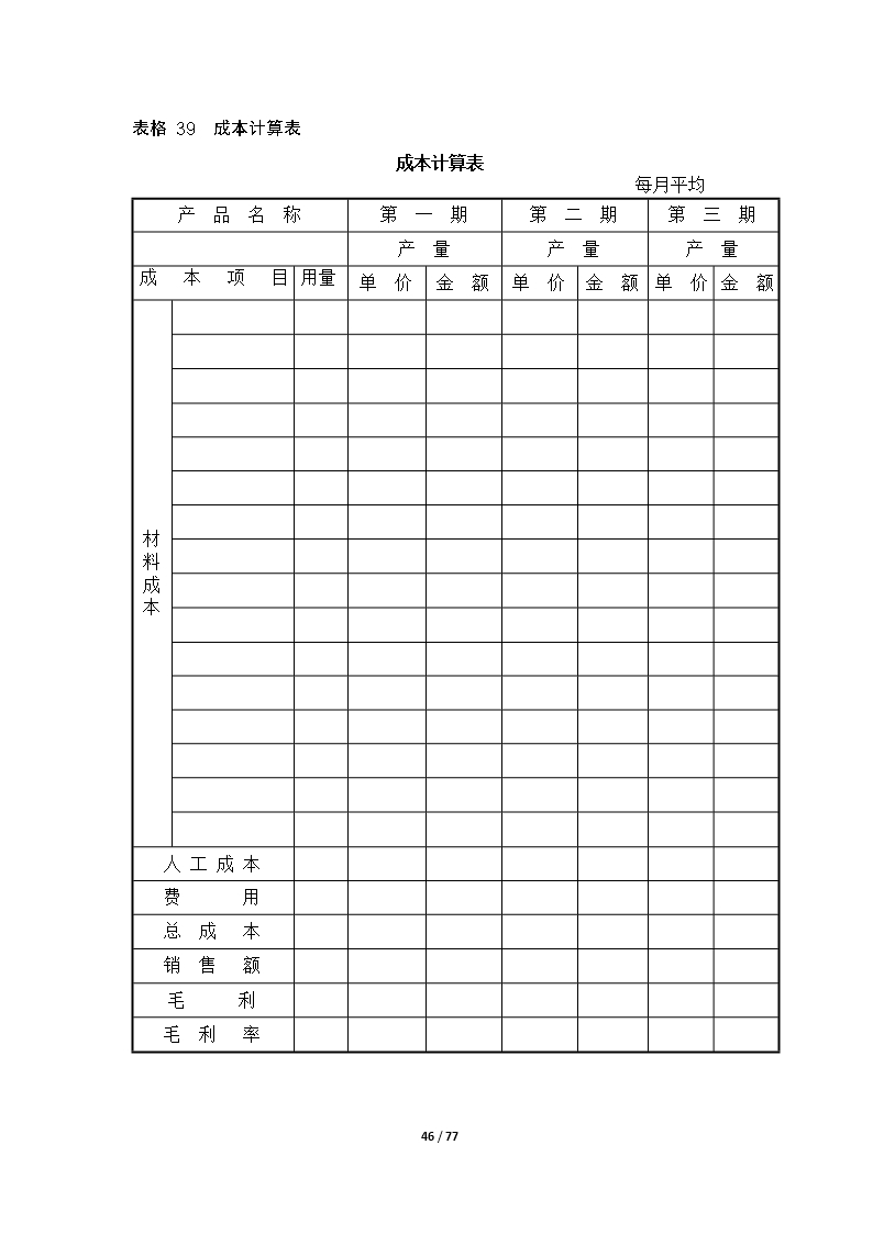 67个企业薪酬设计常用表格word文档Word模板_46