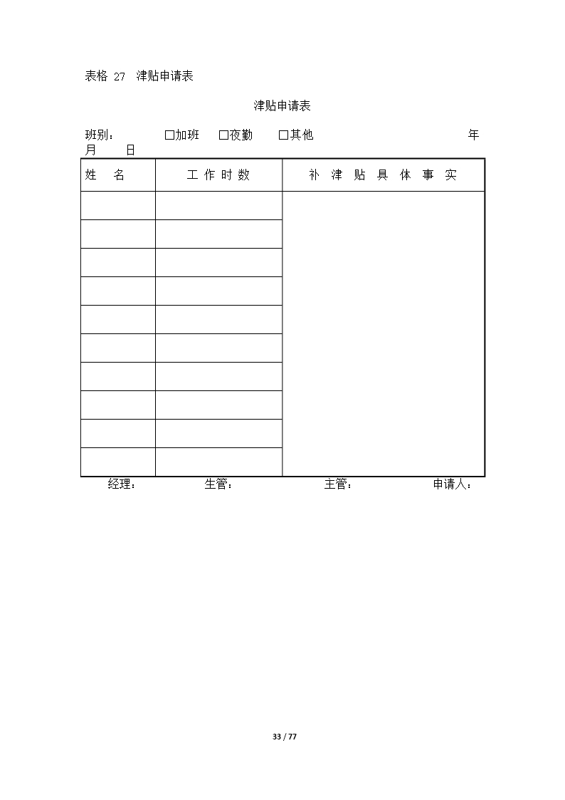 67个企业薪酬设计常用表格word文档Word模板_33