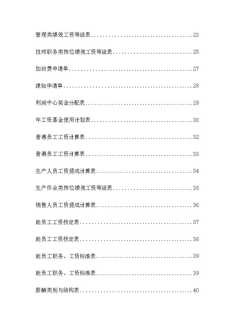 人事管理薪酬管理全套表格word文档Word模板_03