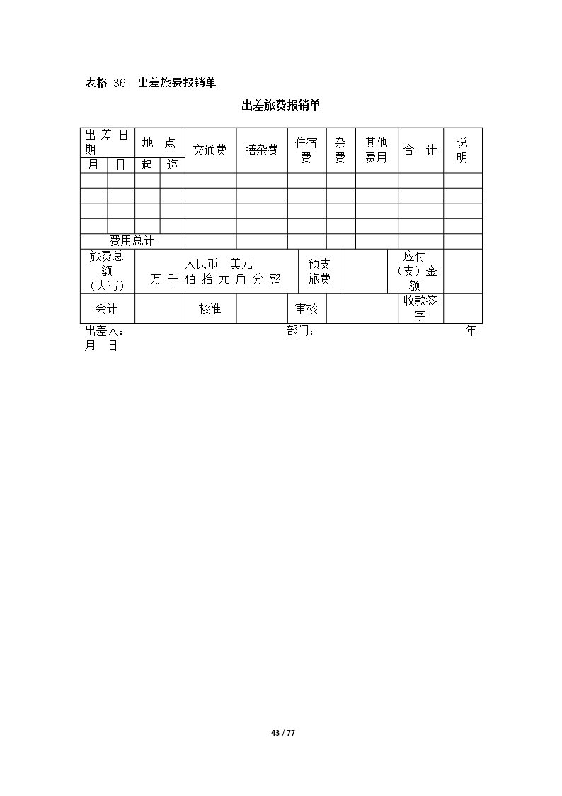 67个企业薪酬设计常用表格word文档Word模板_43