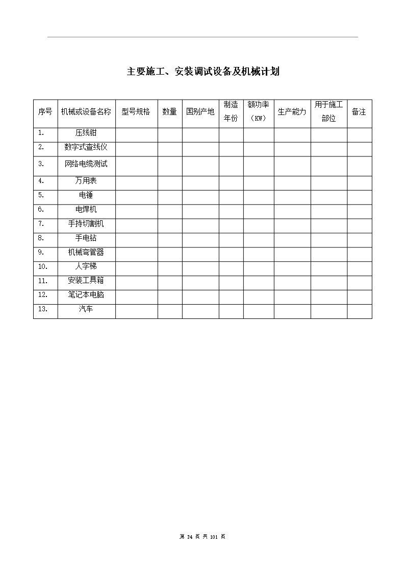 监控系统投标书(含施工方案)Word模板_24