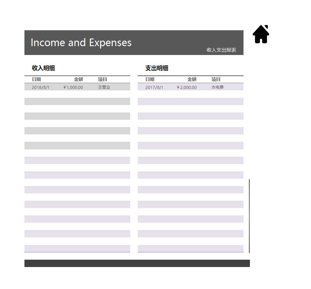 记账本财务收支盈利记录表管理系统Excel模板_02