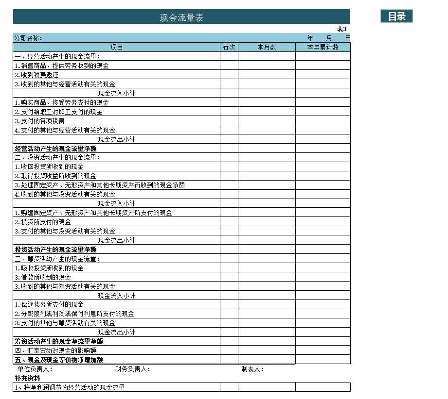 财务报表管理系统Excel模板_04