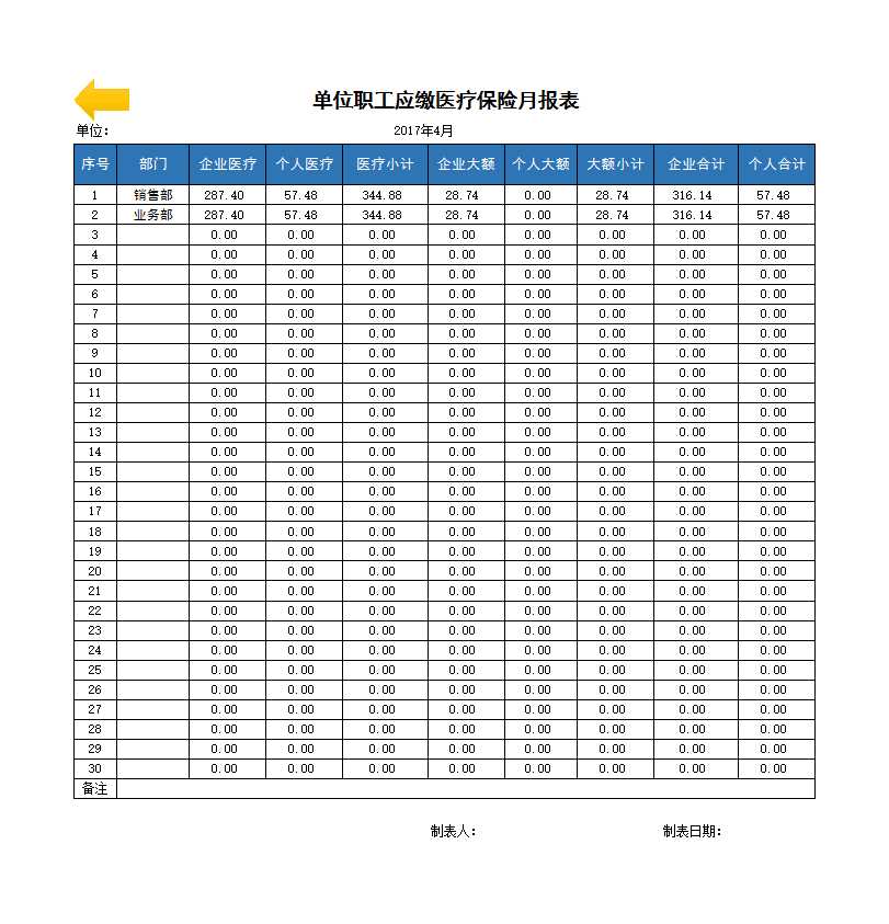 超全面实用的工资表Excel模板_11