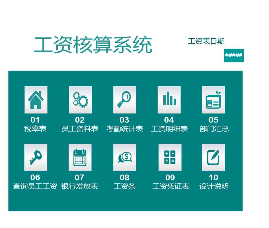 工資核算系統Excel模板