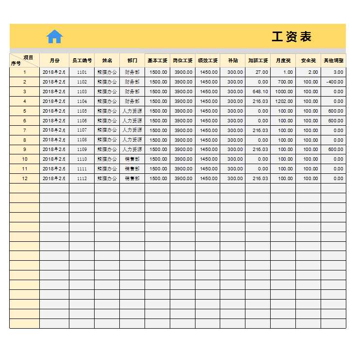 可查询工资条自动生成Excel模板_03