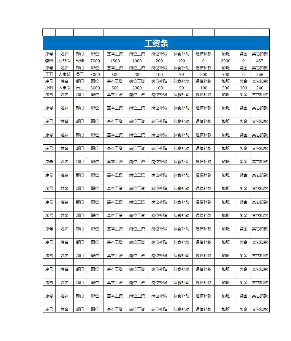 公司财务工资条生成工具Excel模板_02