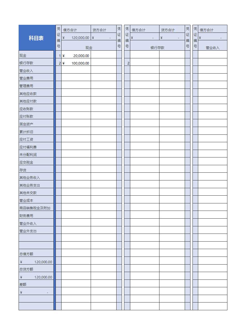 小企业记账会计报表Excel模板_02