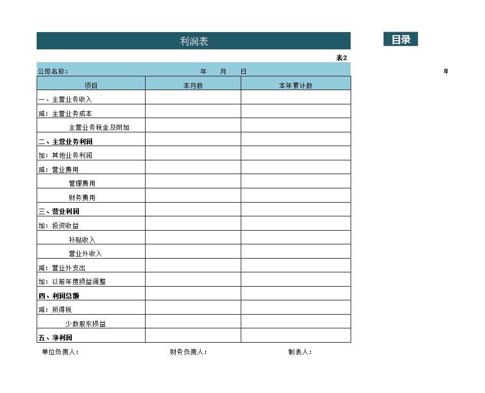 财务报表管理系统Excel模板_03