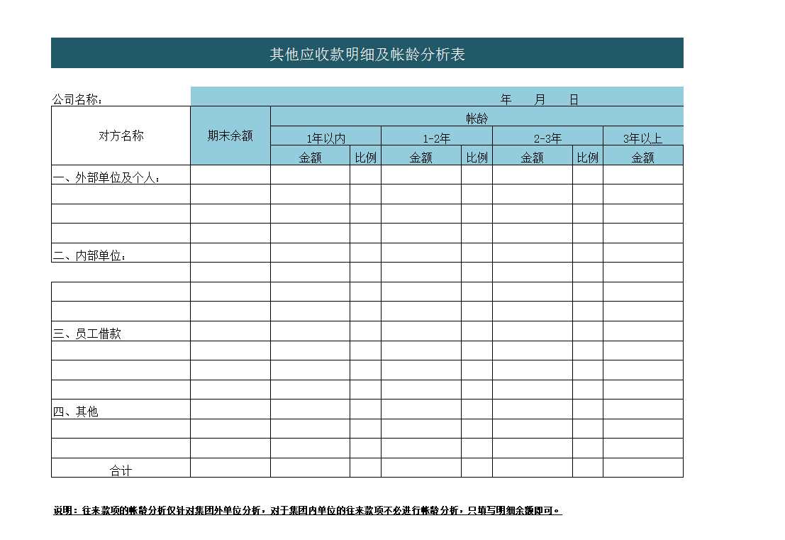 财务报表管理系统Excel模板_07
