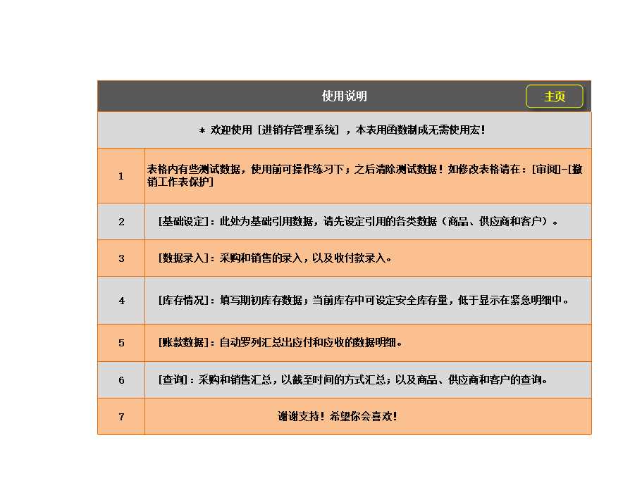 进销存管理系统Excel模板