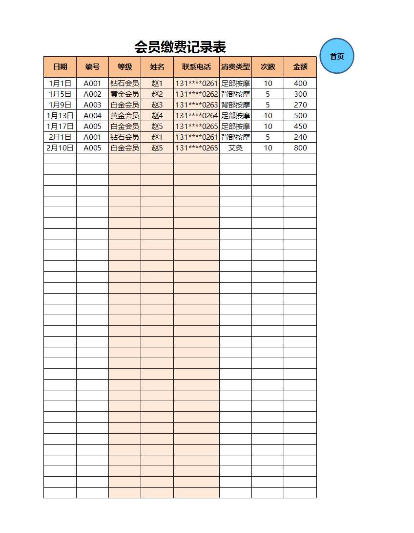 会员消费管理系统Excel模板_03