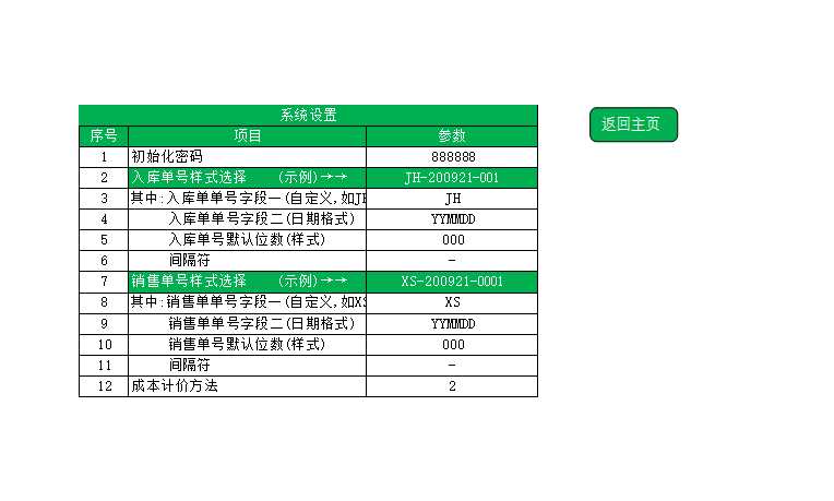 出入庫管理系統(tǒng)Excel模板