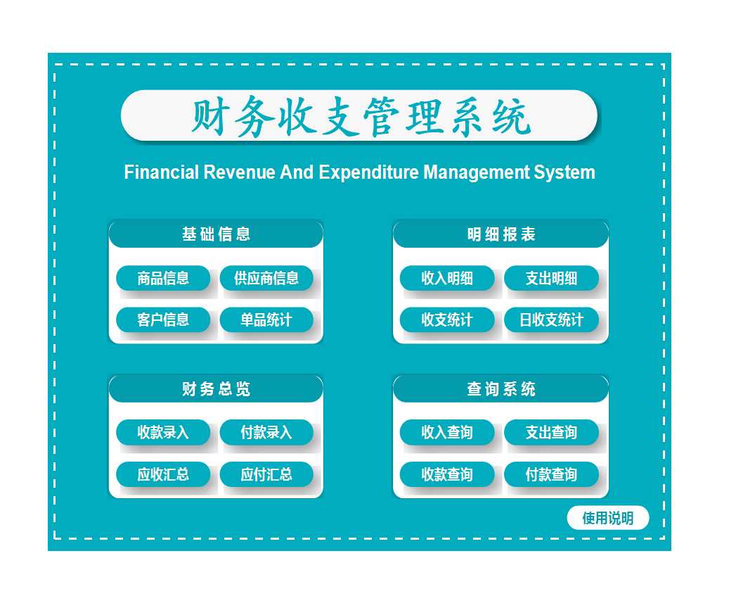 财务收支管理系统Excel模板