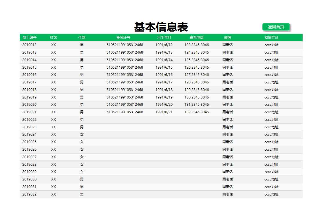 员工花名册系统Excel模板_02