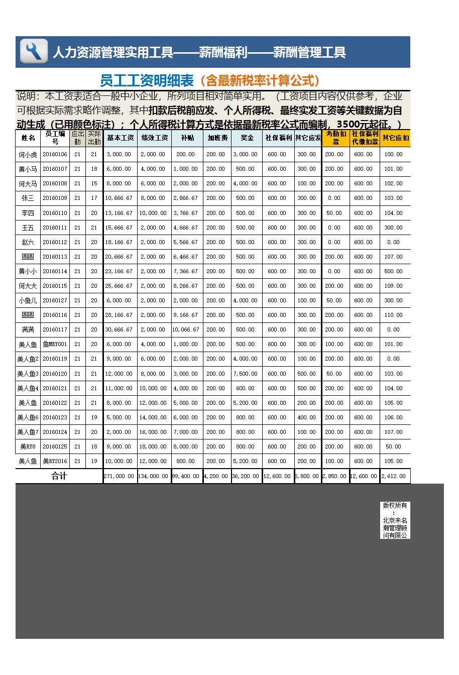 员工工资查询及工资条生成工具Excel模板_02