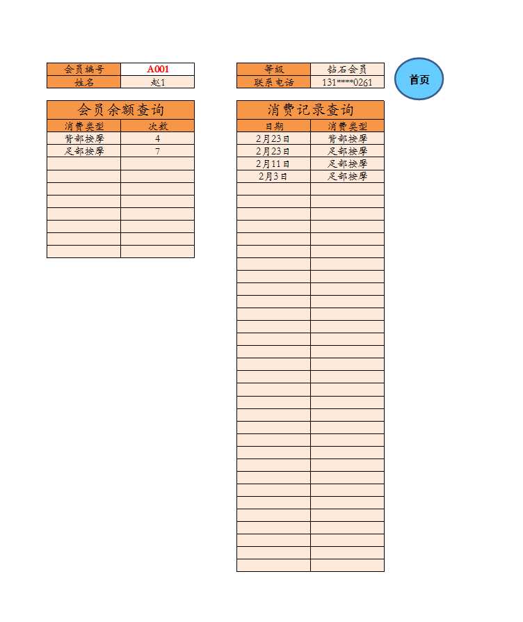 会员消费管理系统Excel模板_05