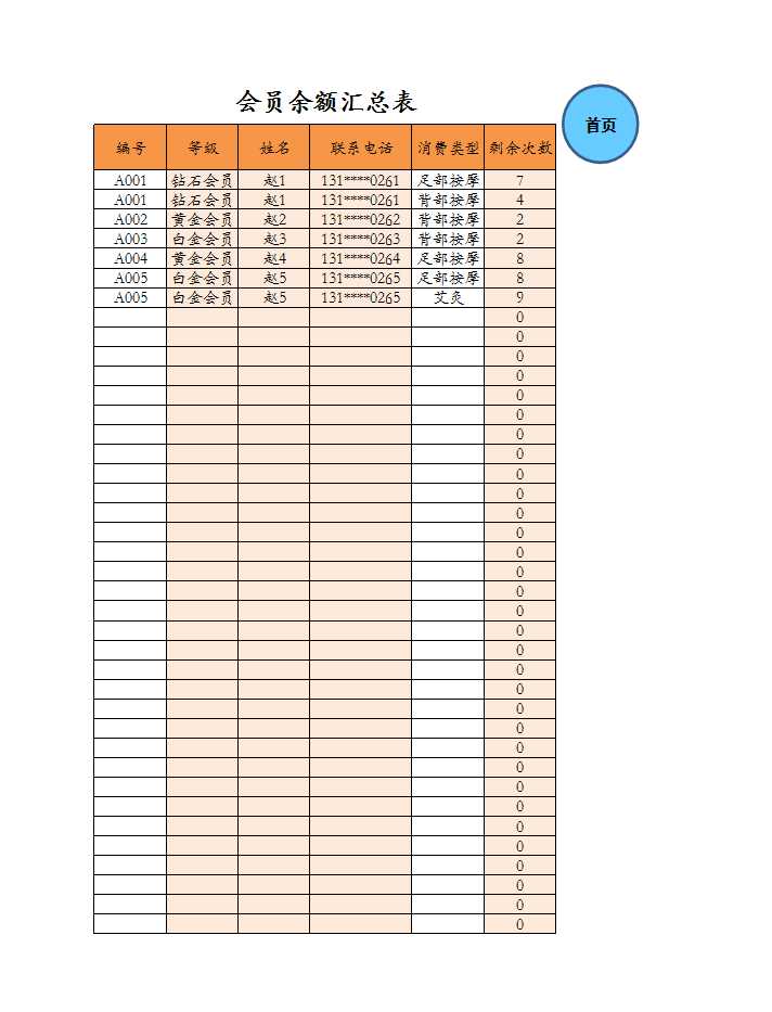 会员消费管理系统Excel模板_04