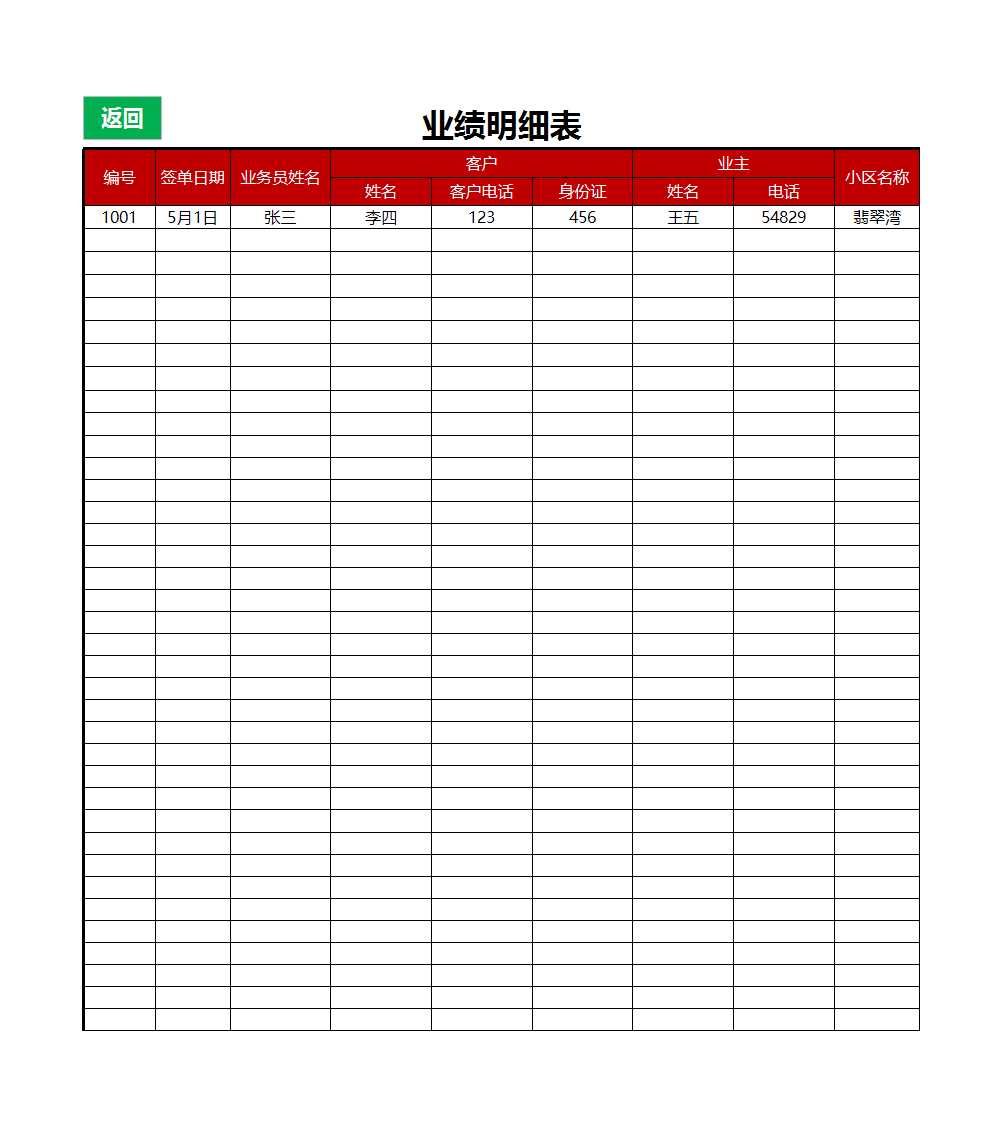 房地产销售管理系统Excel模板_03