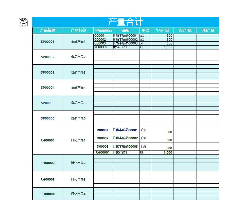 物料管控系统Excel模板_06