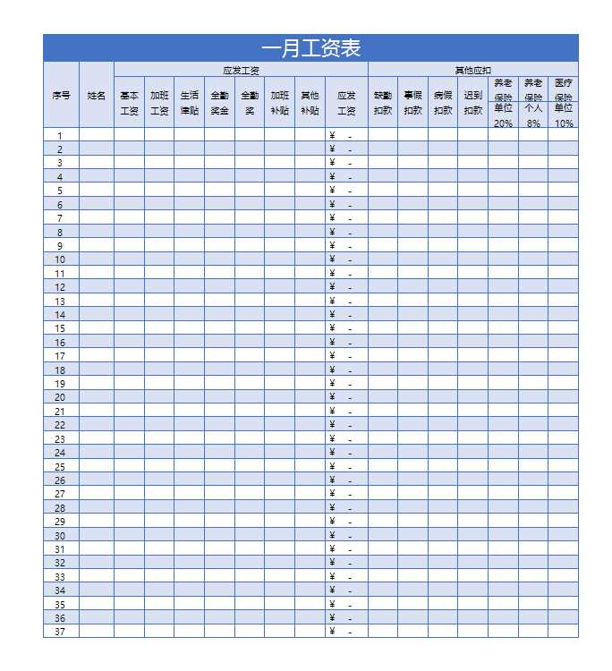 工资系统（人力资源管理）Excel模板_02