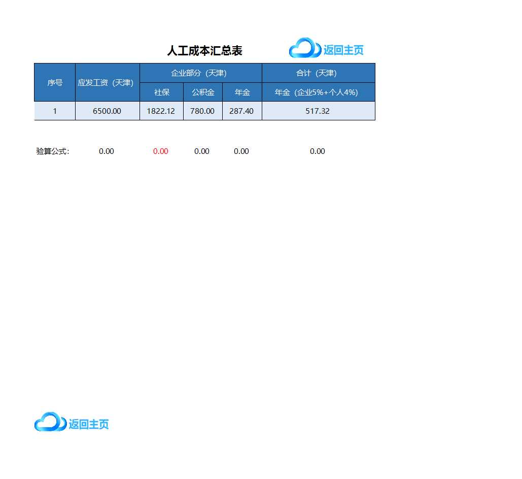 工资系统表格Excel模板_05