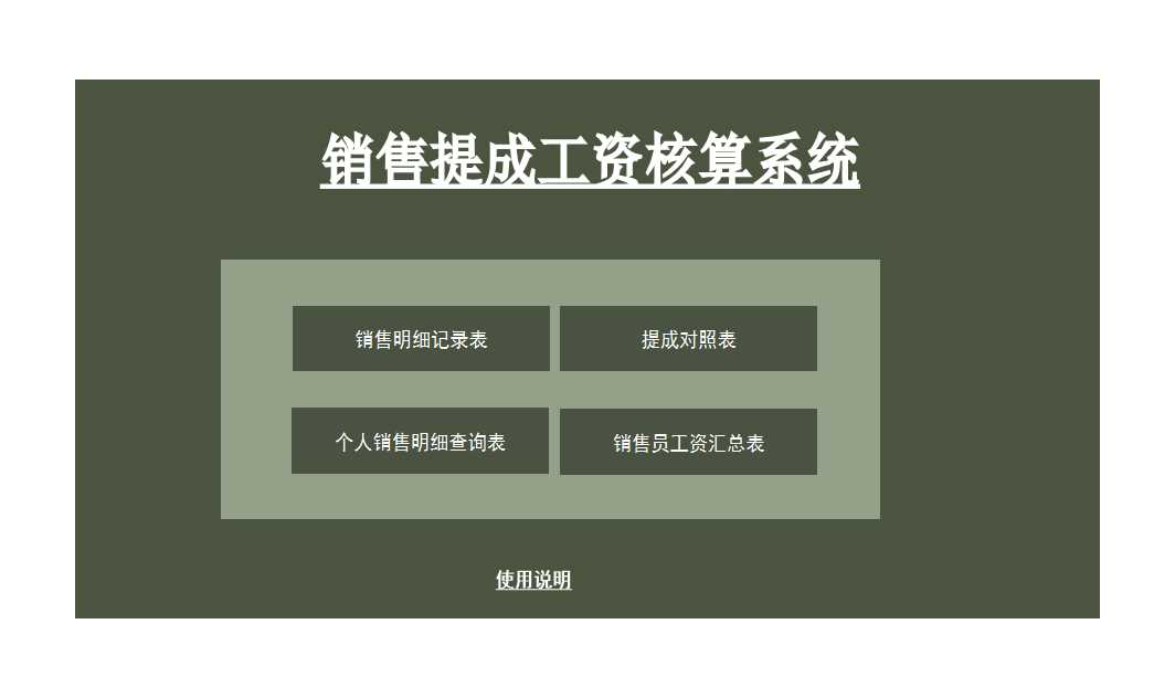 销售提成工资核算系统Excel模板