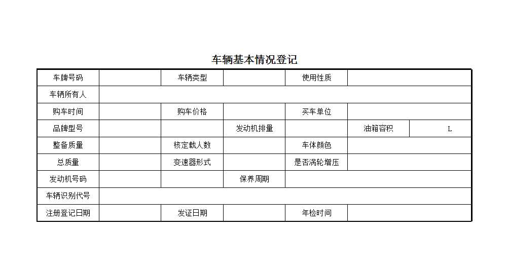 Excel表格模板：车辆管理档案Excel模板_02