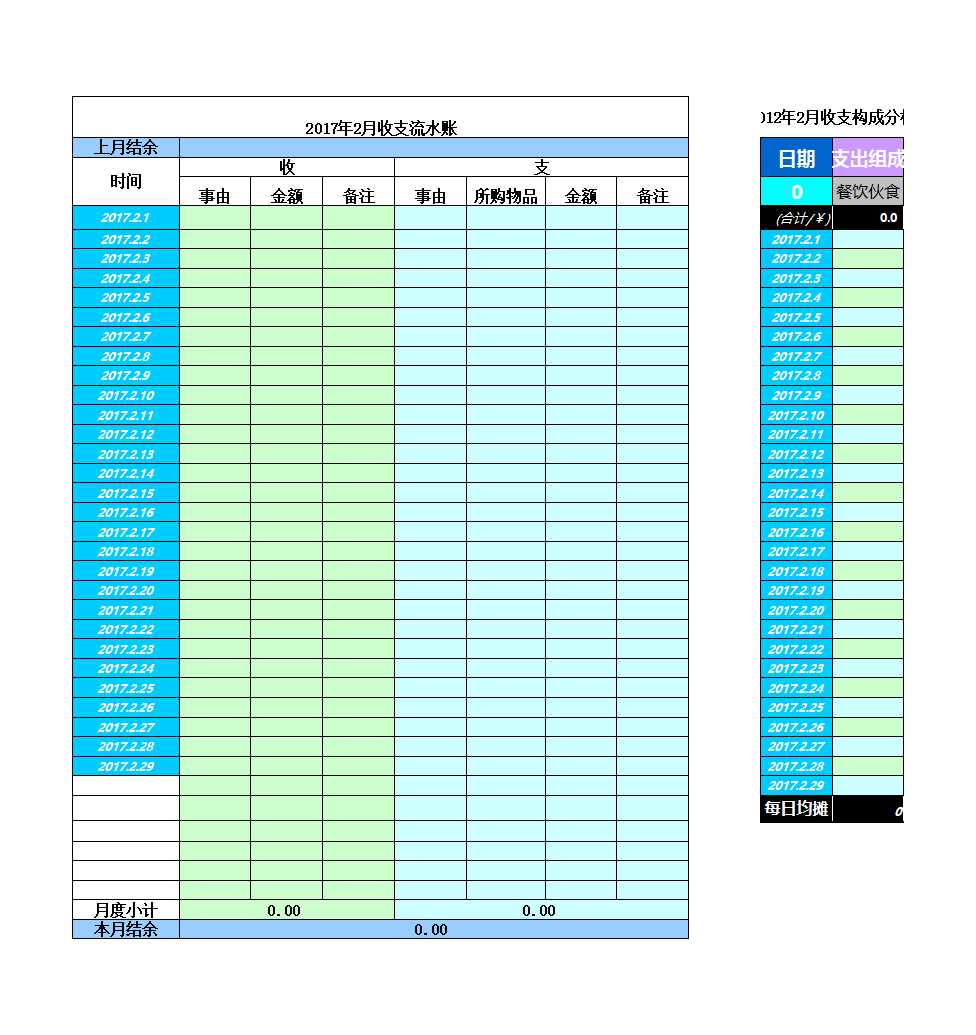 2023年个人记账表格Excel模板_03