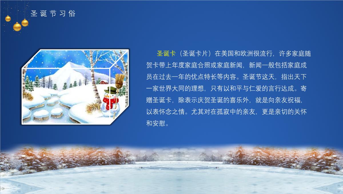 精美大气雪花唯美圣诞快乐主题活动PPT模板_13