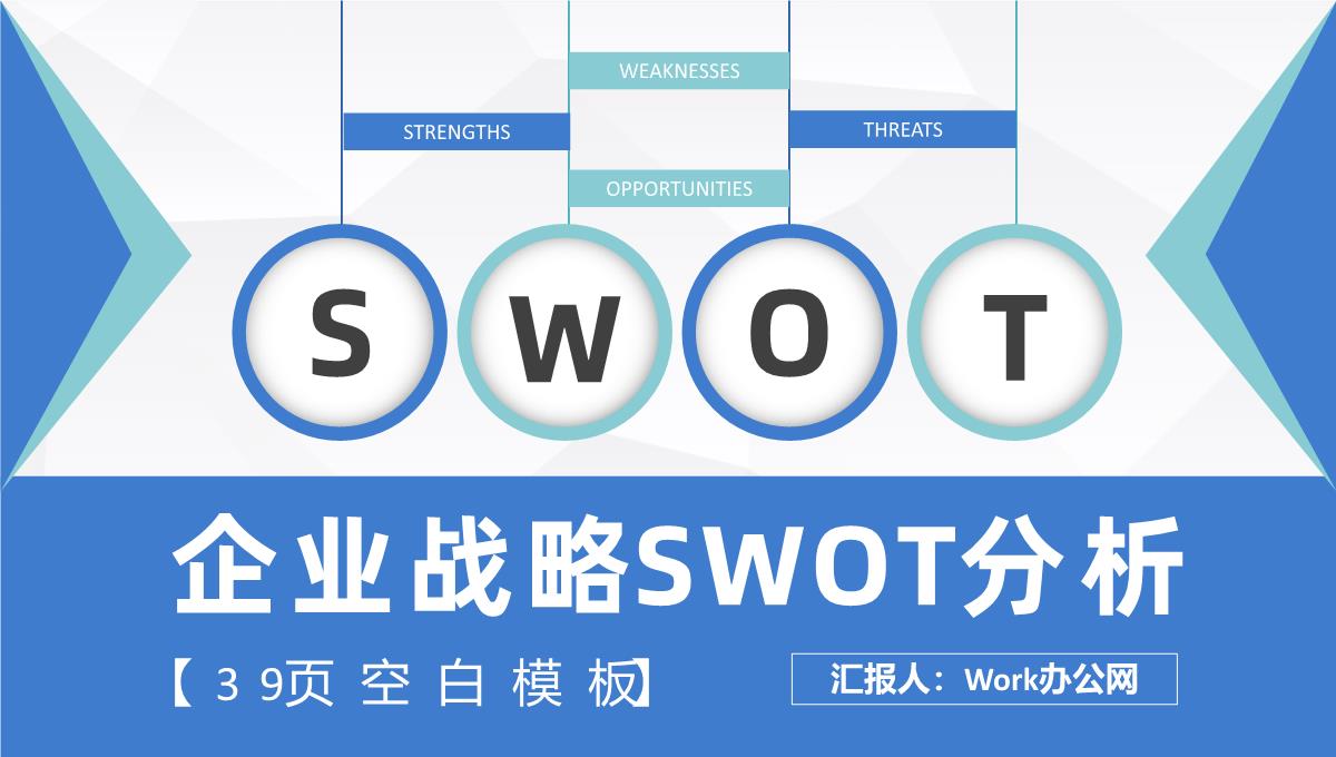 企业战略SWOT分析方法介绍项目分析报告总结PPT模板