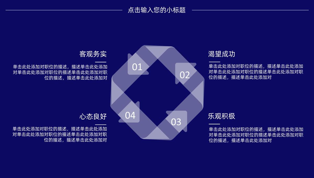 蓝色简约大学生职业生涯规划主题PPT模板_05