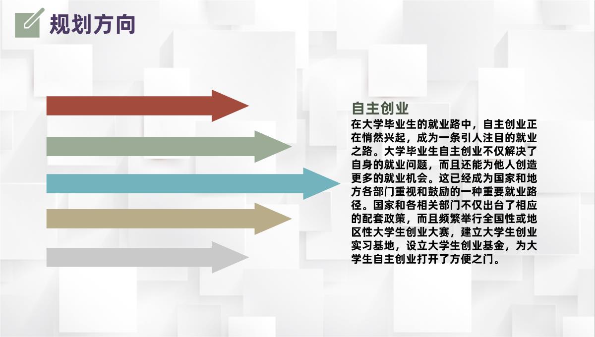 大学生职业生涯规划设计转正述职报告范文专用PPT模板_06