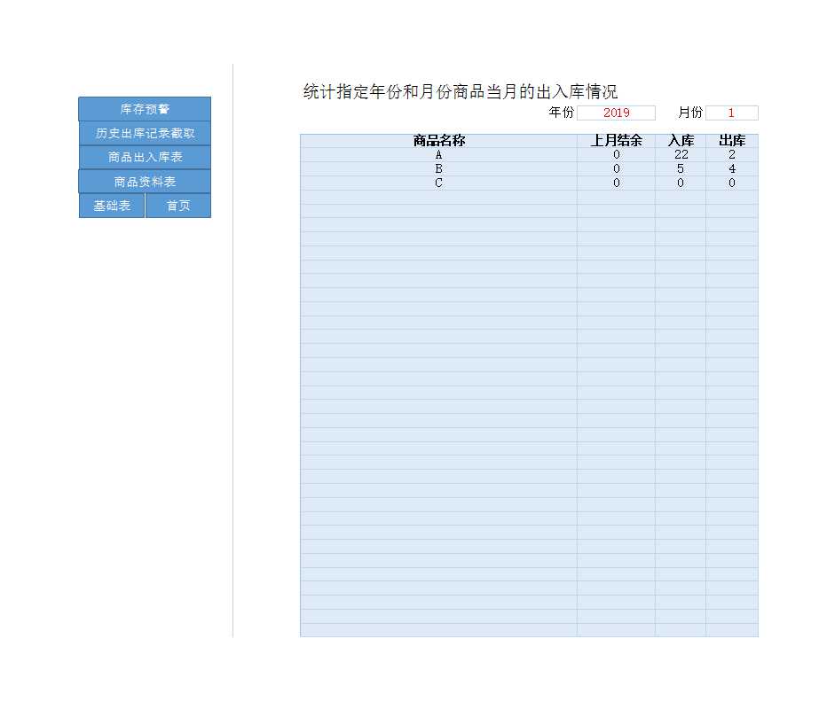 店铺产品出入库数量门店库存管理系统报表Excel模板_02