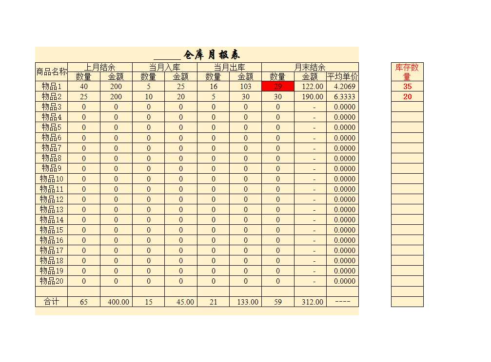 精美进销存管理系统Excel模板_06