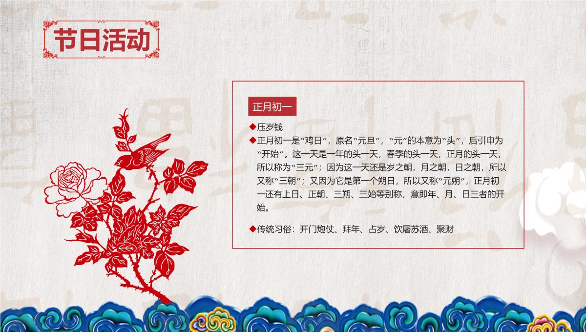 红色大气中国风春节习俗文化介绍PPT模板_18