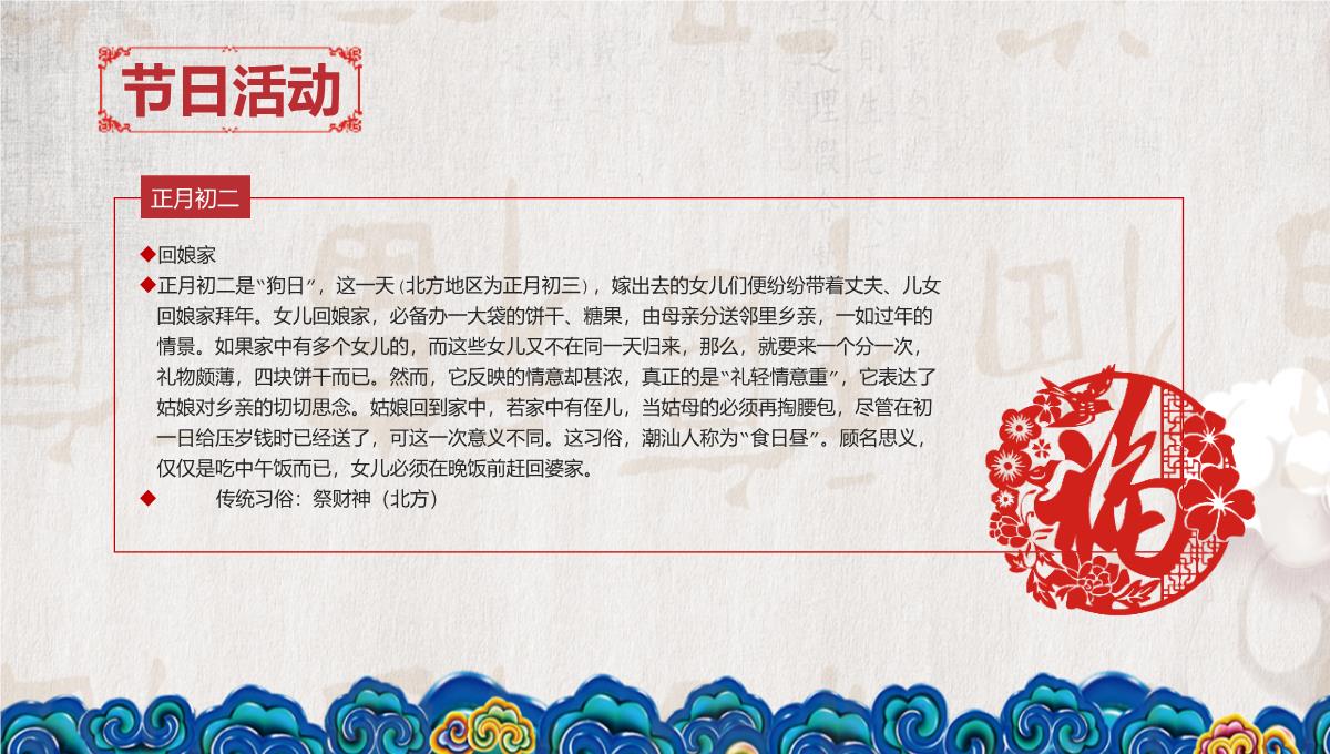 红色大气中国风春节习俗文化介绍PPT模板_19
