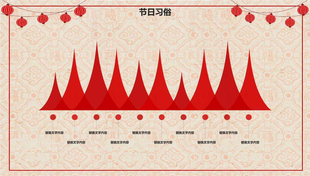 红色中国风民间春节过节习俗文化介绍PPT模板_13