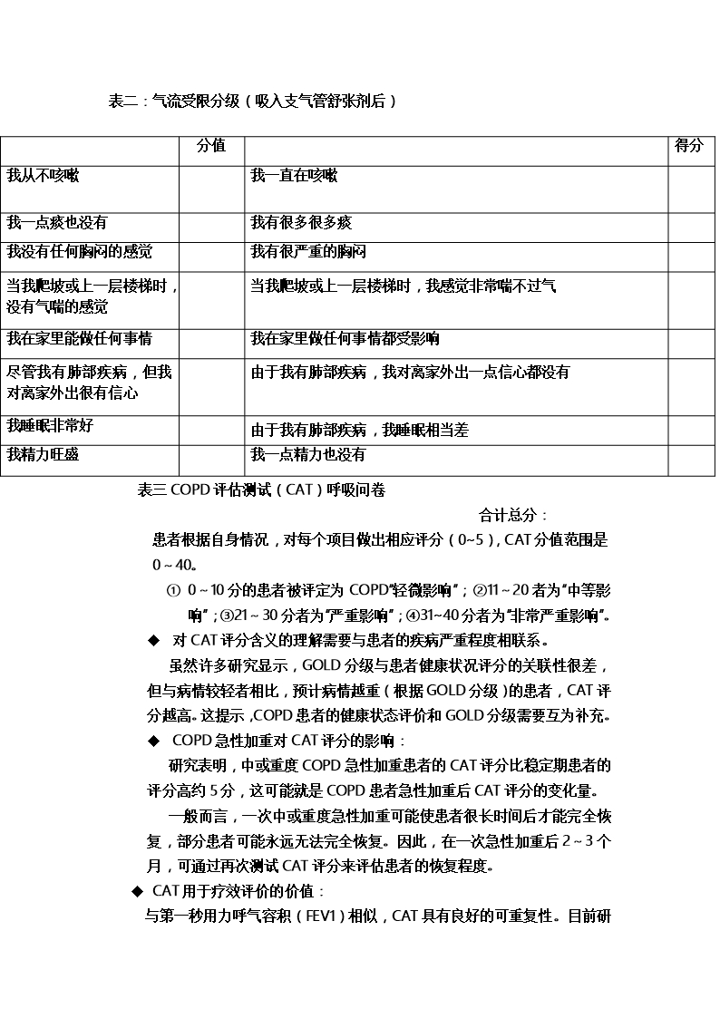 慢性阻塞性肺疾病COPD症状认知加重风险评估Word模板_02