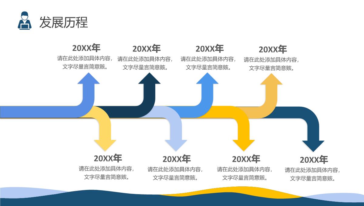 青色商务风格公司企业发展历程时间轴PPT模板_04