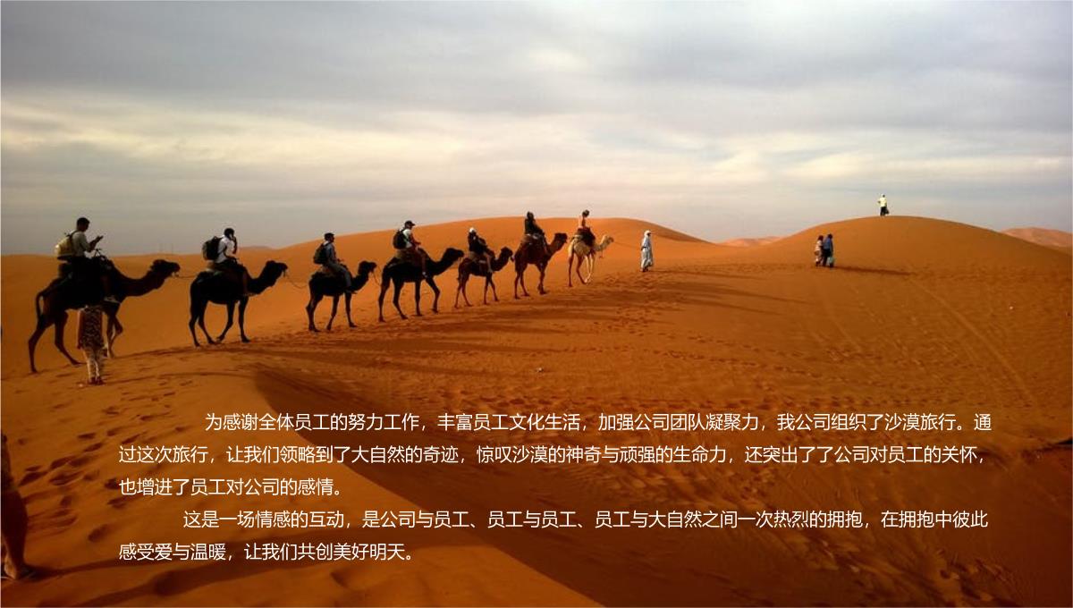 白色简约风敬畏自然公司团建沙漠之旅纪念册PPT模板_02