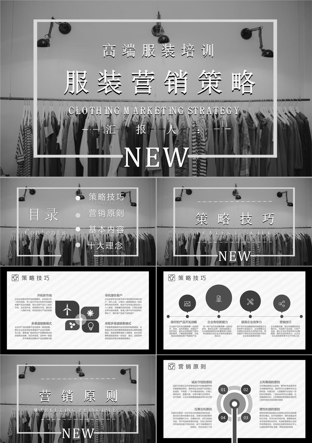 服裝營(yíng)銷(xiāo)策劃雜志風(fēng)服裝品牌策劃宣傳PPT模板