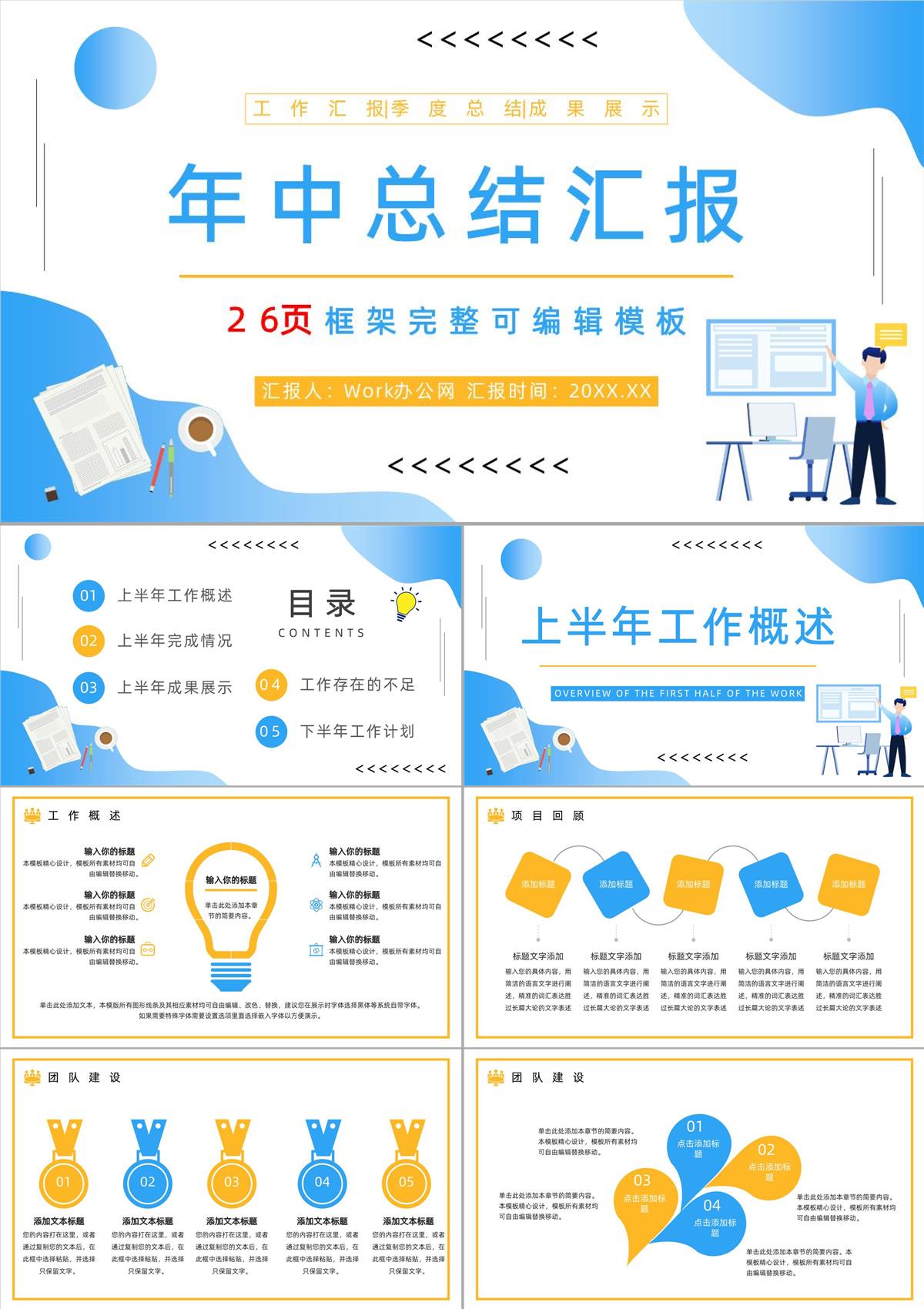 集團企業年終總結年中工作匯報頒獎晚會盛典PPT模板