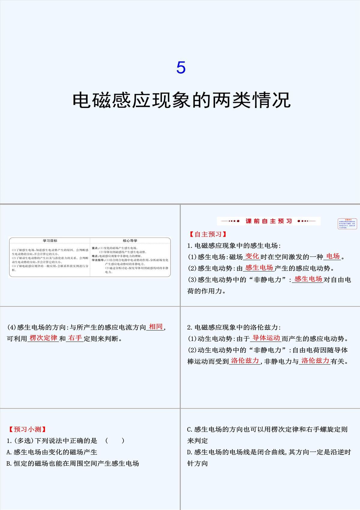 2018-2019學年高二人教版物理選修3-2配套課件：第四章-電磁感應-4.5-PPT模板