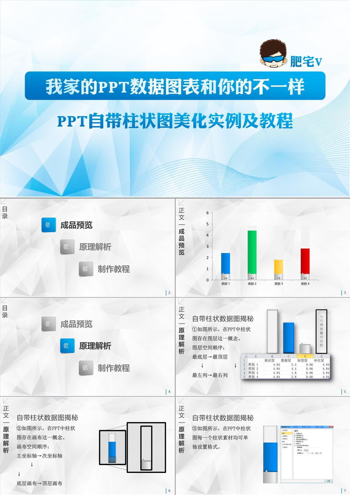 PPT数据图表制作PPT模板